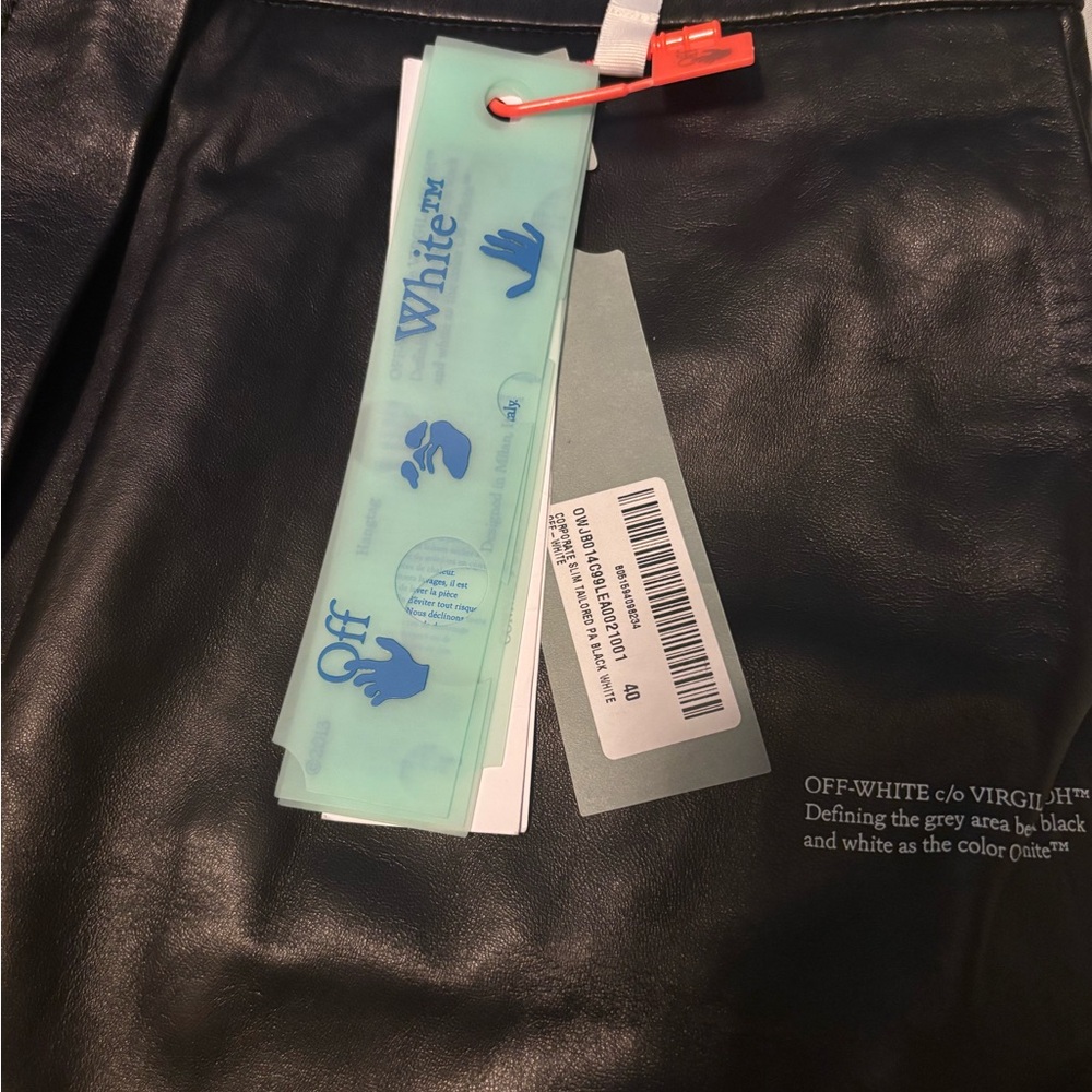 Off-White Black Leather Trousers - Picture 13 of 13